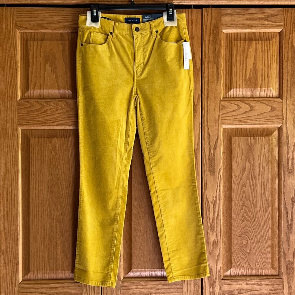TALBOTS - Flawless High Waist Straight Leg Corduroy Pant -- NEW with Tag